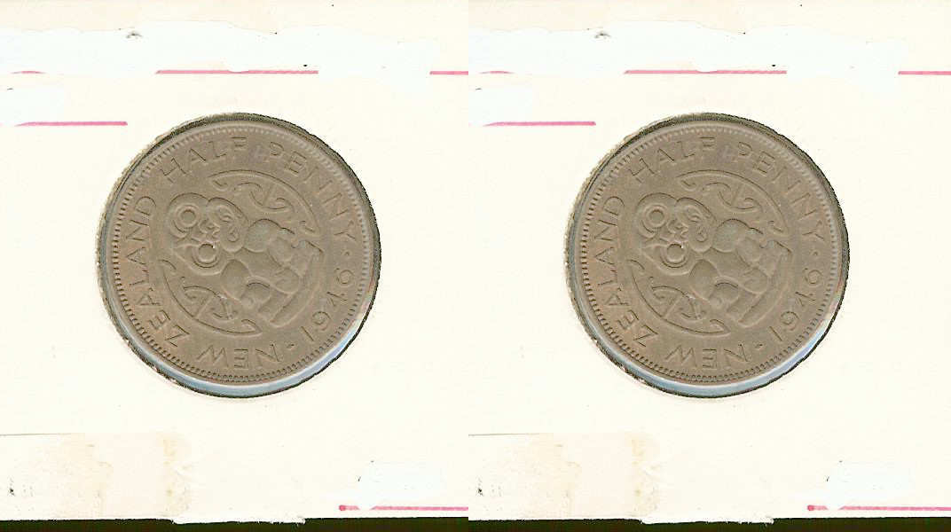 NOUVELLE-ZÉLANDE 1/2 Penny George VI 1946 SUP+